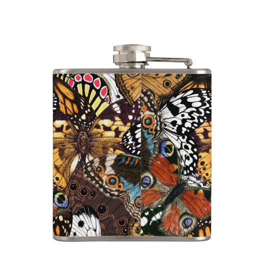 Dierlijke afdruk. Vliegvleugels. Heupfles (Achterkant)