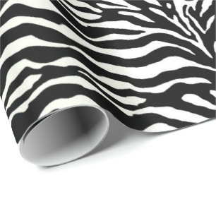 Dierlijke afdruk, Zebra in zwart-wit Cadeaupapier