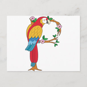 Dierlijke alfabet Parrot Briefkaart