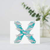 Dierlijke alfabet-röntgenvis briefkaart (Staand voorkant)