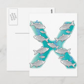 Dierlijke alfabet-röntgenvis briefkaart (Voorkant / Achterkant)