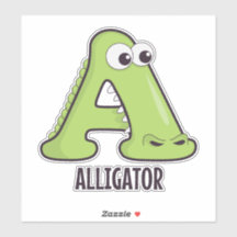 Dierlijke alfabetletter - A (aligator)