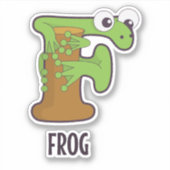Dierlijke alfabetletter - F Sticker (Voorkant)