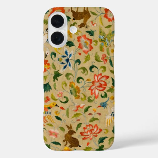 Dierlijke Antiek vogelpest Deer Rabbit Case-Mate iPhone Case (Achterkant)