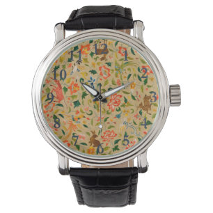 Dierlijke Antiek vogelpest Deer Rabbit Horloge