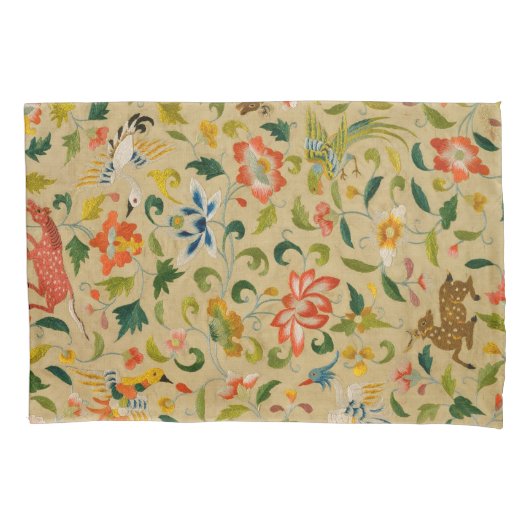 Dierlijke Antiek vogelpest Deer Rabbit Kussensloop (Voorkant)