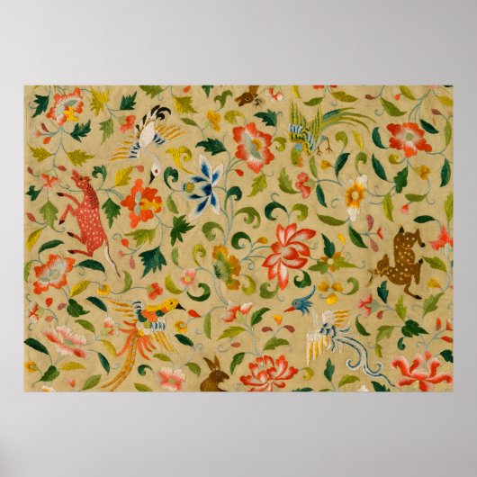 Dierlijke Antiek vogelpest Deer Rabbit Poster (Voorkant)