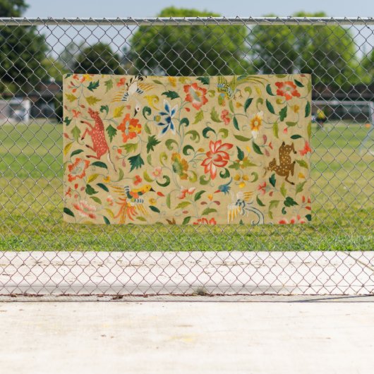 Dierlijke Antiek vogelpest Deer Rabbit Spandoek (Insitu)