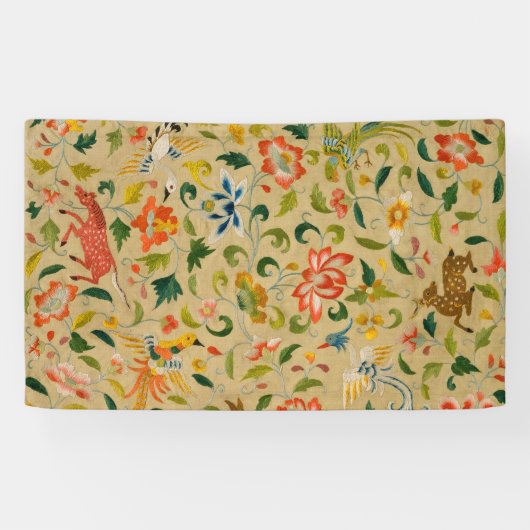 Dierlijke Antiek vogelpest Deer Rabbit Spandoek (Horizontaal)