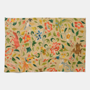 Dierlijke Antiek vogelpest Deer Rabbit Theedoek