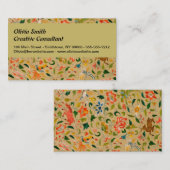 Dierlijke Antiek vogelpest Deer Rabbit Visitekaartje (Voorkant / Achterkant)