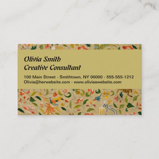 Dierlijke Antiek vogelpest Deer Rabbit Visitekaartje (Voorkant)