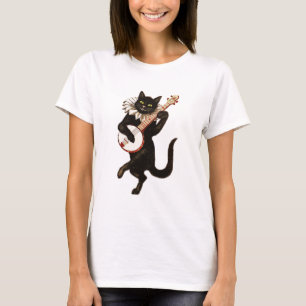 Dierlijke antropomorfe kattenkattenleuf t-shirt