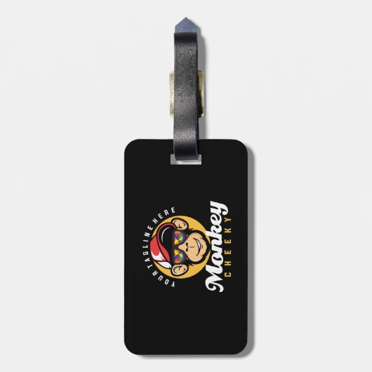 Dierlijke Ap Chimpansee Gorilla grafische illustra Bagagelabel (Achterkant verticaal)