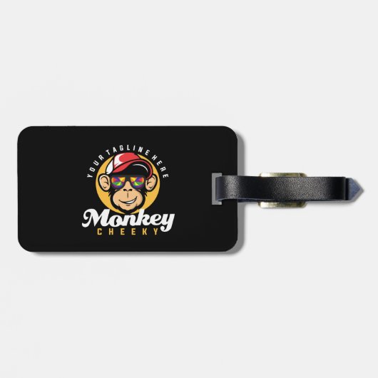 Dierlijke Ap Chimpansee Gorilla grafische illustra Bagagelabel (Achterkant horizontaal)