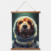 Dierlijke Astronaut Space loop, universum, ruimte, Hangend Wandkleed (Voorkant)