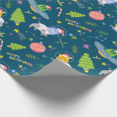 Dierlijke astronauten cadeaupapier (Hoek)