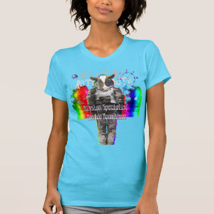 Dierlijke astronauten in de specialistische koe va t-shirt