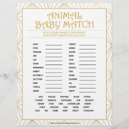 Dierlijke Baby [Goudlijnen] Briefhoofd