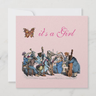 DIERLIJKE BOERDERIJ ORCHESTRA BUTTERFLY GIRL BABY  KAART