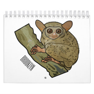 Dierlijke cartoon illustratie kalender