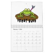 Dierlijke cartoon illustratie kalender (Feb 2026)