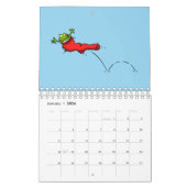 Dierlijke cartoon illustratie kalender (Jan 2026)