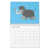 Dierlijke cartoon illustratie kalender (Mar 2026)