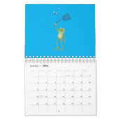 Dierlijke cartoon illustratie kalender (Jan 2026)