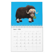 Dierlijke cartoon illustratie kalender (Mar 2026)