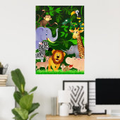 Dierlijke cartoon poster (Thuiskantoor)