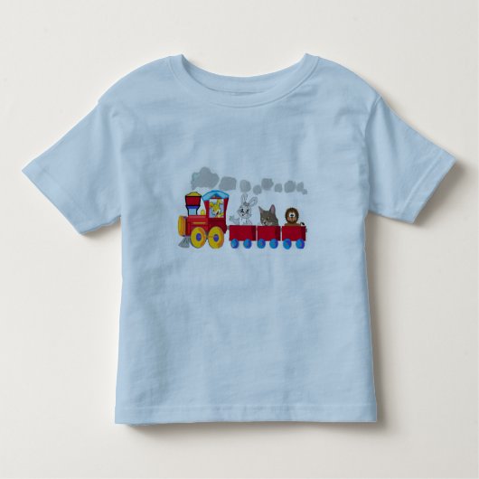 Dierlijke Choo-Choo-trein Kinder Shirts (Voorkant)