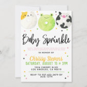 Dierlijke Donut Baby Sprinkle Shower Kaart (Voorkant)