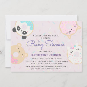 dierlijke donuts leuk virtueel baby shower
