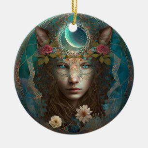 Dierlijke geest Mystical Fantasy Art Keramisch Ornament