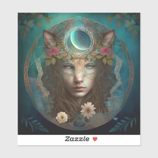 Dierlijke geest Mystical Fantasy Art Sticker (Vel)