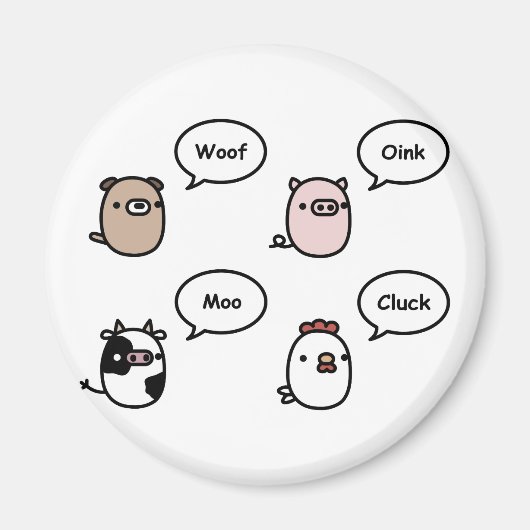 Dierlijke geluiden magneet (Voorkant)