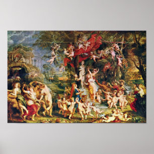 Dierlijke gevolgen van Venus door Rubens Peter Pau Poster