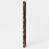 dierlijke Giraffe met leder uit de iPhone Hoesje (Linkerkant)