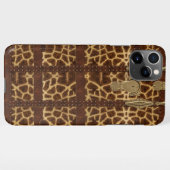 dierlijke Giraffe met leder uit de iPhone Hoesje (Achterkant horizontaal)