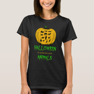Dierlijke Halloween pompoen Jack O Lantern Zoo Vet T-shirt