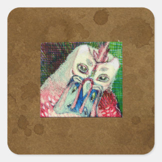 Dierlijke hybride 3 vierkante sticker