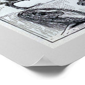  dierlijke illustratie "Fiddle-de-dee" Poster (Hoek)