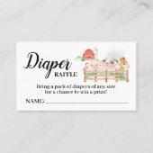 Dierlijke Kaart Raffle Ticket Baby shower (Voorkant)