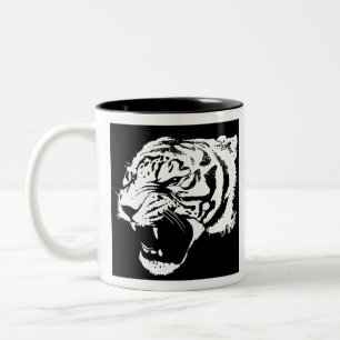 Dierlijke kat gevonden Oerwoud Tiger Black Cat Tweekleurige Koffiemok