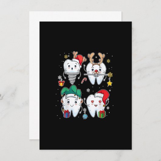 Dierlijke kerstgebitsondersteentest voor gebitsgeb kaart (Voorkant / Achterkant)