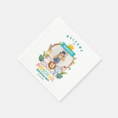 Dierlijke Kinder voorschoolse Afstuderen viering Servet (Hoek)