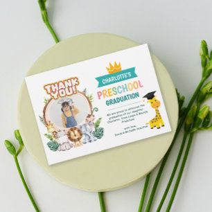 Dierlijke kleuterschool foto Afstuderen dank u kaa Kaart