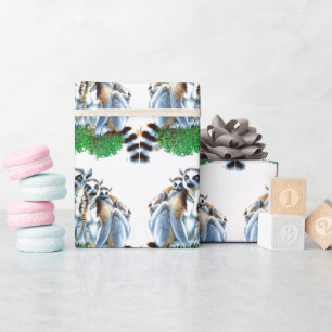 Dierlijke Lemur Moeder en Baby Wildlife Cadeaupapier