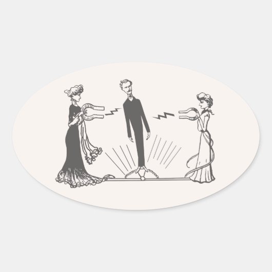 Dierlijke Magnetisme - Ovale Sticker (Voorkant)